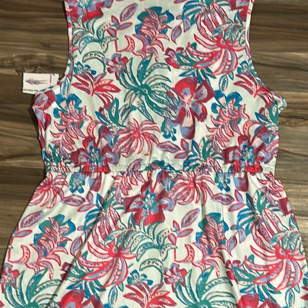 Stella Parker Dress Womens XL Hot Pink Floral Sleeveless Activewear UPF 30+ - Picture 11 of 13